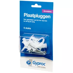 Gyproc Plaatpluggen voor het ophangen van voorwerpen aan een gipsplaat