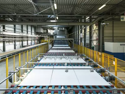 Gyproc Nederland platenlijn in Kallo
